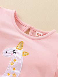 Load image into Gallery viewer, Baby Girls Color-blocking Animals Star Embroidered Dresses Wholesale 02986570
