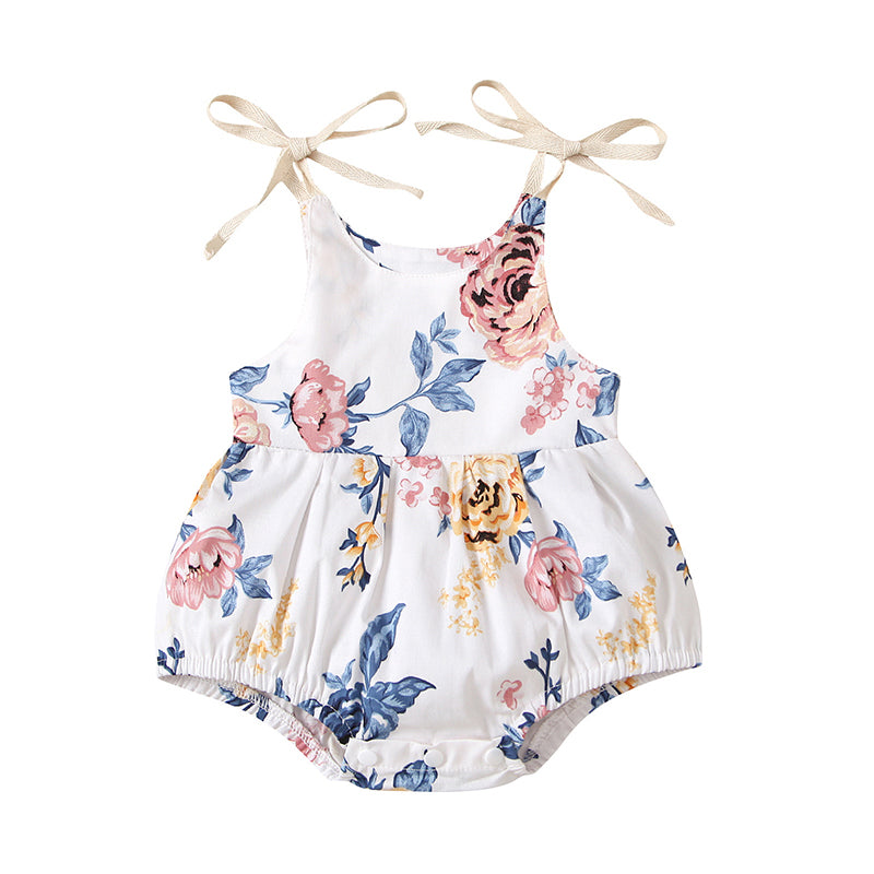 Baby Girl Flower Print Cami Bodysuit Wholesale 74004754