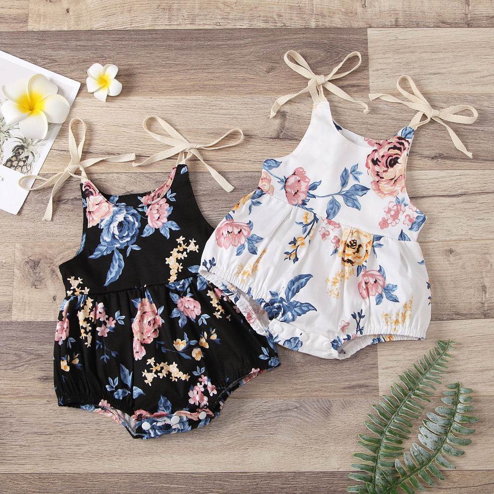 Baby Girl Flower Print Cami Bodysuit Wholesale 74004754