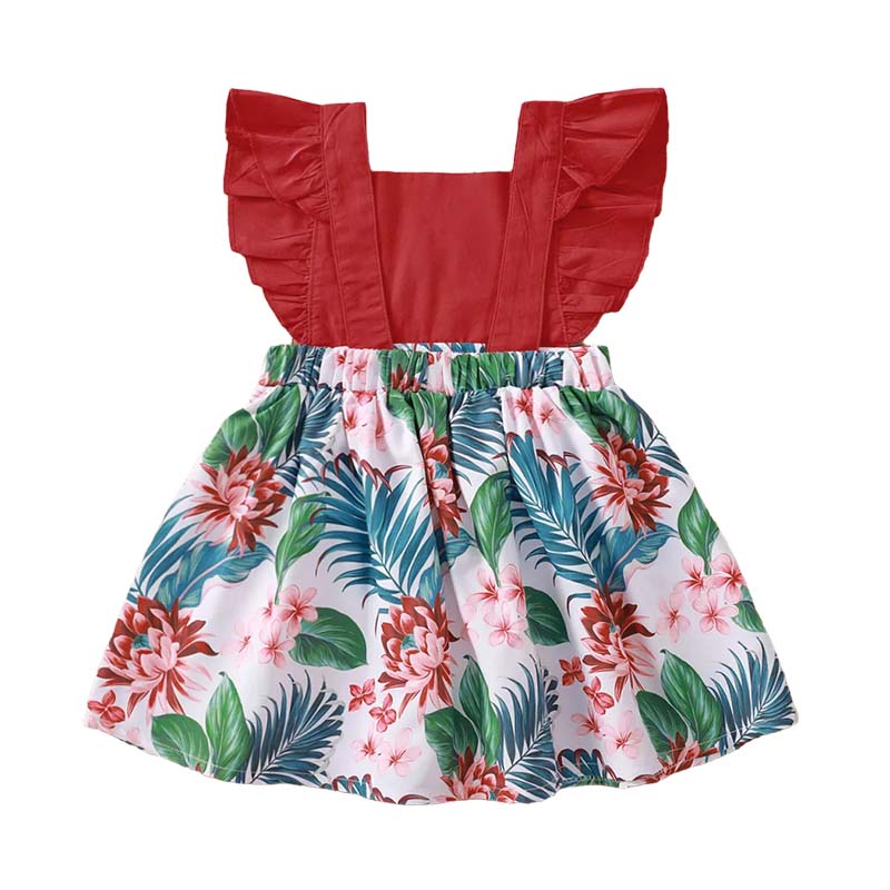 Baby Girl Flutter Sleeve Flower Or Watermelon Print Dress Wholesale 05542918