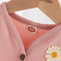 Load image into Gallery viewer, Baby Girl Flutter Sleeve Sunflower Bodysuit Wholesale 89983230
