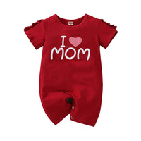 Load image into Gallery viewer, Baby Girl I Love Mom Print Romper Wholesale 87462561
