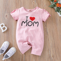 Load image into Gallery viewer, Baby Girl I Love Mom Print Romper Wholesale 87462561
