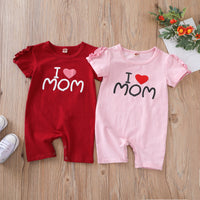 Load image into Gallery viewer, Baby Girl I Love Mom Print Romper Wholesale 87462561
