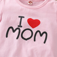 Load image into Gallery viewer, Baby Girl I Love Mom Print Romper Wholesale 87462561
