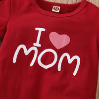 Load image into Gallery viewer, Baby Girl I Love Mom Print Romper Wholesale 87462561
