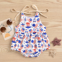 Load image into Gallery viewer, Baby Girl Independence Day Cami Bodysuit Wholesale 61712613
