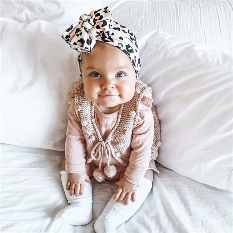 Baby Girl Leopard Turban Hat Wholesale 81265003