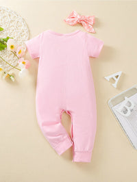 Load image into Gallery viewer, Baby Girl Little Sister Flower Print Jumpsuit With Headband Wholesale 74642587
