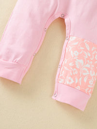 Load image into Gallery viewer, Baby Girl Little Sister Flower Print Jumpsuit With Headband Wholesale 74642587
