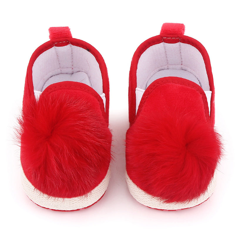 Baby Girl Plain Hairball Sneakers Wholesale 57875418