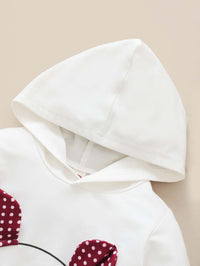 Load image into Gallery viewer, Baby Girl Polka Dots Rabbit Hooded Swearshirt Dress Wholesale 20164396
