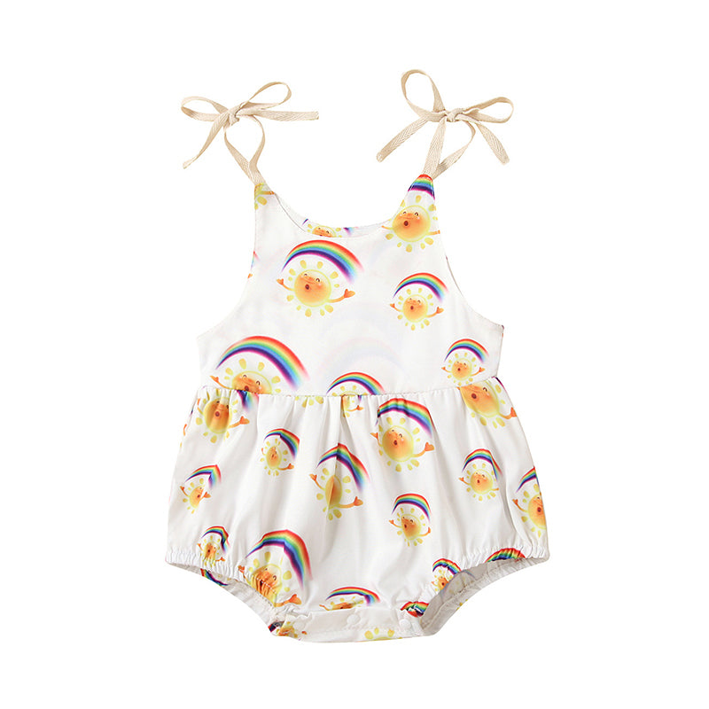 Baby Girl Rainbow & Sun Print Cami Bodysuit Wholesale 48832611