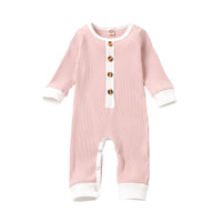 Load image into Gallery viewer, Baby Girl Rib Colorblocking Jumpsuit Wholesale 17904784
