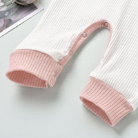 Load image into Gallery viewer, Baby Girl Rib Colorblocking Jumpsuit Wholesale 17904784
