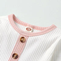 Load image into Gallery viewer, Baby Girl Rib Colorblocking Jumpsuit Wholesale 17904784
