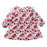 Load image into Gallery viewer, Baby Girl Rose Printed Dress Wholesale 99626887

