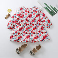 Load image into Gallery viewer, Baby Girl Rose Printed Dress Wholesale 99626887

