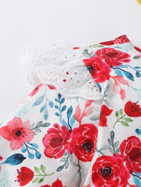 Load image into Gallery viewer, Baby Girl Rose Printed Dress Wholesale 99626887
