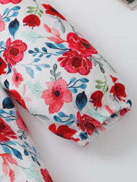 Load image into Gallery viewer, Baby Girl Rose Printed Dress Wholesale 99626887
