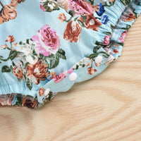 Load image into Gallery viewer, Baby Girl Self Tie Cami Bodysuit With Floral Pattern Wholesale 93132649
