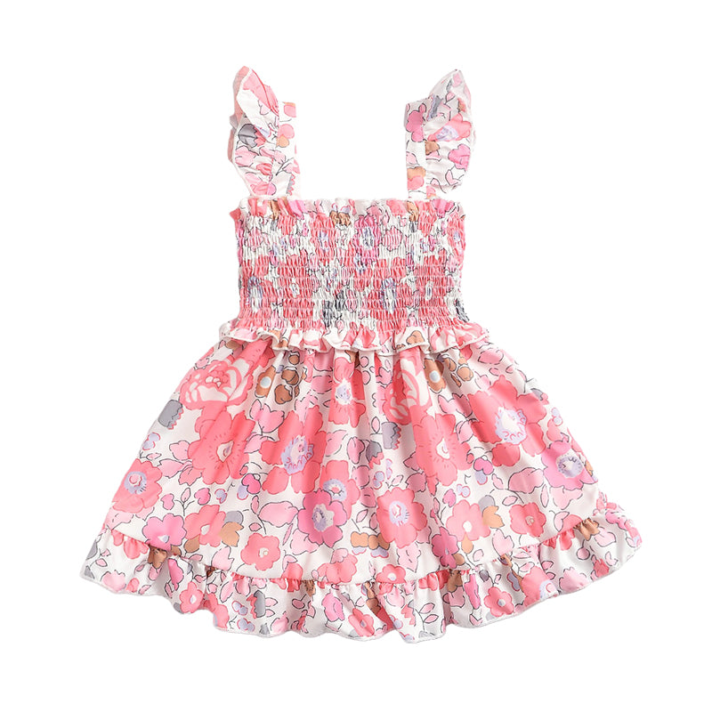 Baby Girl Shirred Floral Cami Dress Wholesale 31882779