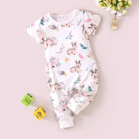 Load image into Gallery viewer, Baby Girl Sika Deer Printed Jumpsuit Wholesale 05212781
