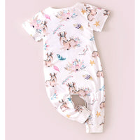 Load image into Gallery viewer, Baby Girl Sika Deer Printed Jumpsuit Wholesale 05212781
