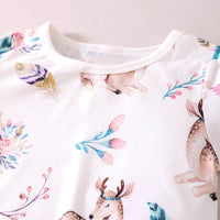 Load image into Gallery viewer, Baby Girl Sika Deer Printed Jumpsuit Wholesale 05212781
