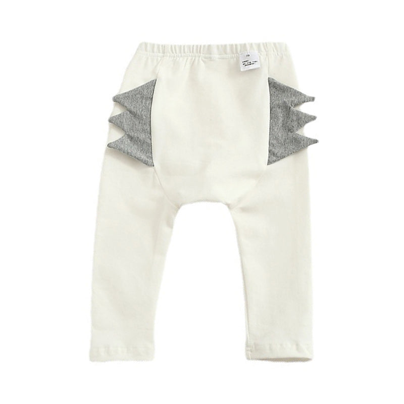 Baby Girl Solid Color Dino Detail Pants Wholesale 22772936