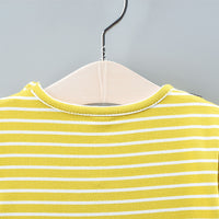 Load image into Gallery viewer, Baby Girl Striped Polka Dot Print Fake Two Piece Dress  Wholesale 69603372
