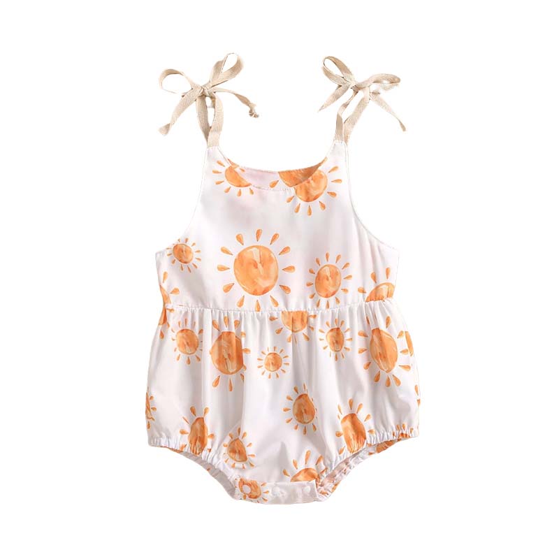 Baby Girl Sun Or Flower Print Cami Onesie Wholesale 10432660