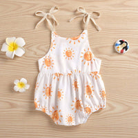 Load image into Gallery viewer, Baby Girl Sun Or Flower Print Cami Onesie Wholesale 10432660
