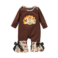 Load image into Gallery viewer, Baby Girl Thanksgiving Turkey Flared Jumpsuit Wholesale 11637201
