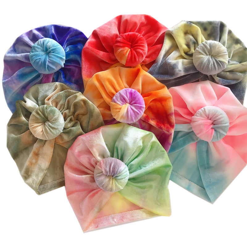 Baby Girl Tie Dye Turban Hat Wholesale 24455108