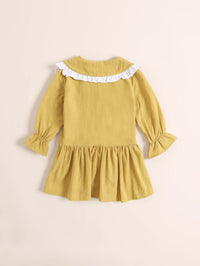 Load image into Gallery viewer, Baby Girl Turn Down Collar Yellow Dress Wholesale 03326891
