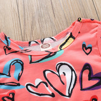 Load image into Gallery viewer, Baby Girl Valentine&#39;s Day Love Heart Tank Jumpsuit Wholesale 52184690
