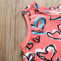 Load image into Gallery viewer, Baby Girl Valentine&#39;s Day Love Heart Tank Jumpsuit Wholesale 52184690
