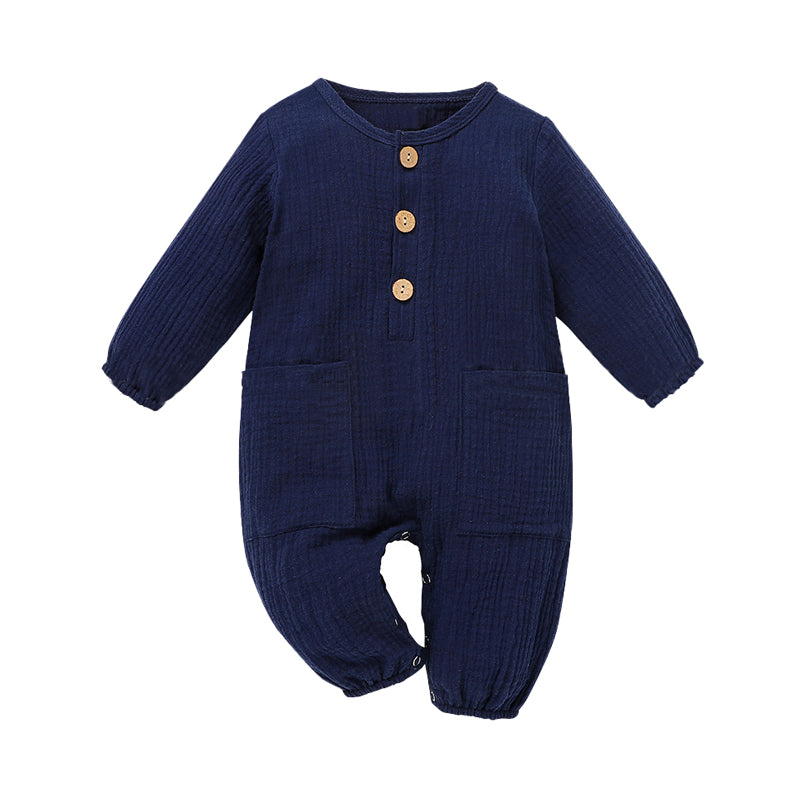 Baby Girls Boys Solid Color Jumpsuits Wholesale 71867005