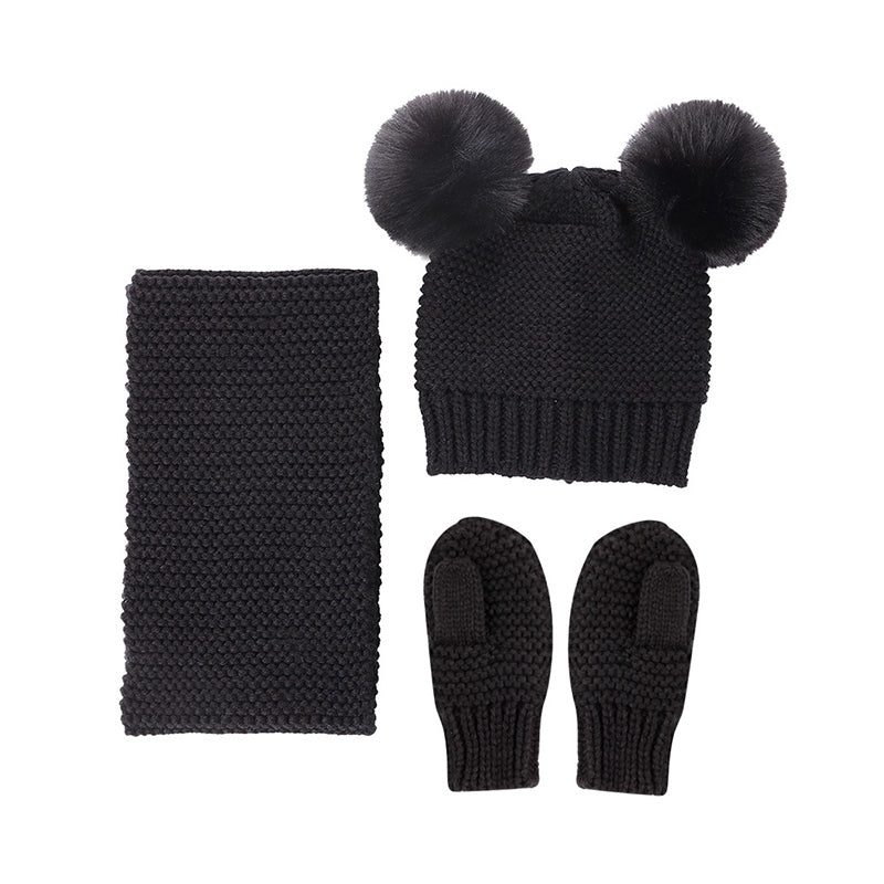 Baby Pom Pom Hat & Scarf & Gloves Knitted Set  Wholesale 66023648