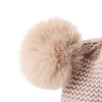 Load image into Gallery viewer, Baby Pom Pom Hat &amp; Scarf &amp; Gloves Knitted Set  Wholesale 66023648

