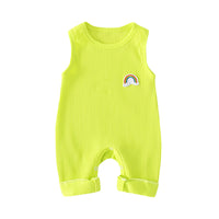 Load image into Gallery viewer, Baby Rainbow Detail Ribbed Tank Jumpsuit Wholesale 90482364
