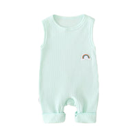 Load image into Gallery viewer, Baby Rainbow Detail Ribbed Tank Jumpsuit Wholesale 90482364
