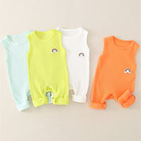 Load image into Gallery viewer, Baby Rainbow Detail Ribbed Tank Jumpsuit Wholesale 90482364
