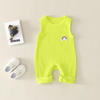 Load image into Gallery viewer, Baby Rainbow Detail Ribbed Tank Jumpsuit Wholesale 90482364
