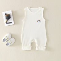 Load image into Gallery viewer, Baby Rainbow Detail Ribbed Tank Jumpsuit Wholesale 90482364
