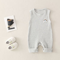 Load image into Gallery viewer, Baby Rainbow Detail Ribbed Tank Jumpsuit Wholesale 90482364
