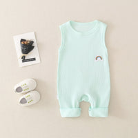 Load image into Gallery viewer, Baby Rainbow Detail Ribbed Tank Jumpsuit Wholesale 90482364

