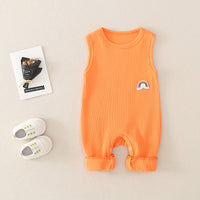 Load image into Gallery viewer, Baby Rainbow Detail Ribbed Tank Jumpsuit Wholesale 90482364
