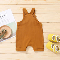 Load image into Gallery viewer, Baby Rainbow Print Ribbed Overall Romper Wholesale 08312882
